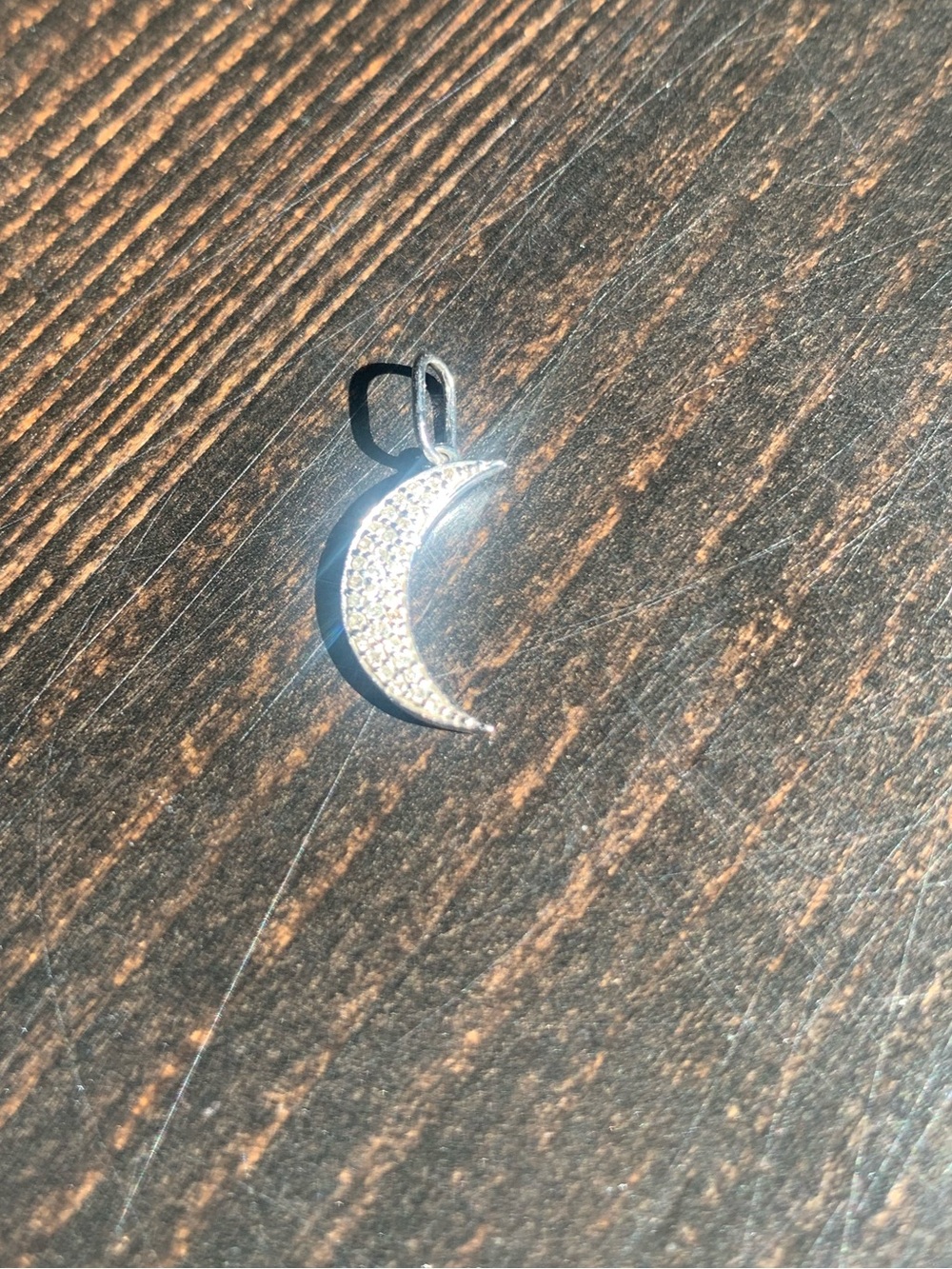 Mejuri 14 K Diamond Crescent Moon Pendant